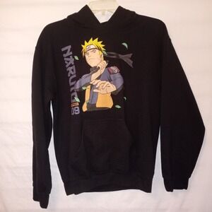 Naruto Shippuden 09 Hoodie Small Black 2002 Pocket No Hood String A4